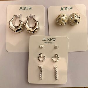 J. Crew Silver Earrings bundle
